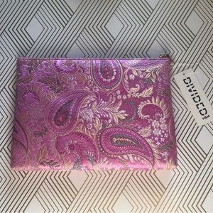 Beautiful H&M Divided Makeup Cosmetics Paisley Travel Bag Clutch